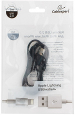Кабель USB 2.0 Am - Lightning 1.0m (CC-USB-AP2MBP, black) Cablexpert