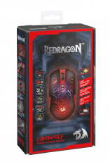 Мышь Redragon LAVAWOLF (USB, optical, 3500dpi, игровая, black-red)