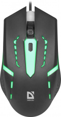 Мышь Defender Flash MB-600L (USB, optical, 1200dpi, подсветка, 1.5m, black)
