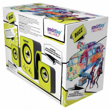 Колонки SmartBuy BUZZ SBA-2610 (5W, ПДУ, FM, USB, microSD, черно-желтые)