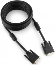 Кабель DVI (m) - DVI (m) 4.5m (CC-DVI2L-BK-15, dual link, 2 ферритовых фильтра, экранированный, black) Cablexpert