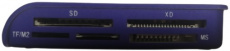 Карт-ридер L-PRO #1148 (microSD, SDHC, M2, MMC, MS, CF, XD, MS Duo, RS-MMC, blue, USB2.0)