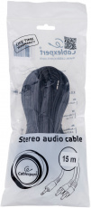 Кабель аудио Jack 3.5 --> 2 RCA, 15.0m (CCA-458-15M-N, black) Cablexpert