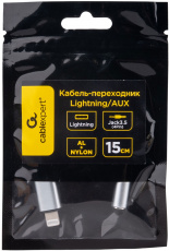 Переходник Lightning (m) / 3.5mm Jack (f) (CCA-LM3.5F-AL, 4pin, 0.15m, silver) Cablexpert
