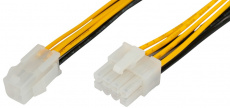 Кабель удлинительный БП - CPU (CC-PSU-84-20CM, 4pin -> 8pin, 0.2m) Cablexpert