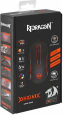 Мышь Redragon PHOENIX (USB, optical, 4000dpi, игровая, black-red)