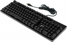 Клавиатура Acer OKW127 (USB, механическая, BLUE Switch, регулируемая подсветка, игровая, мультимедийная, 1.8m, black)