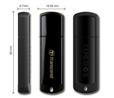 Флеш накопитель USB 2.0 8Gb Transcend JetFlash 350 (TS8GJF350, black)