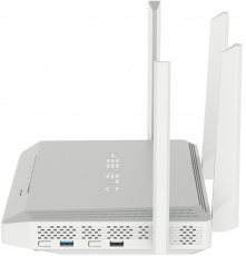 Роутер Keenetic Giant (KN-2610) (1267Mbps, 2.4/5GHz, 9 ports, 1000Mbps, 4 внешние съёмные антенны 5dBi, SFP 1000Mbps, USB 3.0, USB Printer/FTP Server/3G/4G, white-grey)