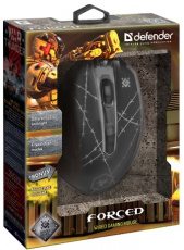 Мышь Defender Forced GM-020L (USB, optical, 3200dpi, игровая, подсветка, промо-код "War Thunder", black)