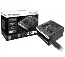 Блок питания Thermaltake 650W (TR2 S 650W, 80+, 120mm, 20+4+4+4pin, 2*PCI-E 6+2pin, 5*SATA, 4*HDD, 1*FDD) RTL