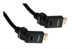 Кабель HDMIm-HDMIm 5.0м (ver.1.4, 510AD, 30AWG, поворотные разъемы) Floston