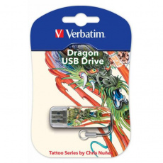 Флеш накопитель USB 2.0 16Gb Verbatim Store n Go Mini Tattoo Edition (49888, Dragon)