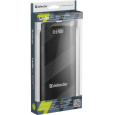 Внешний аккумулятор Defender Lavita 20000 (20000mAh, 2*USB - 2A+1A, вход 2A, кабель 0.25m - microUSB, black)