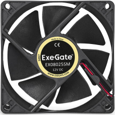 Вентилятор ExeGate EX08025SM (EX283381RUS) (80x80x25mm, sleeve, 2200rpm, 23dBa, 4pin, black) OEM