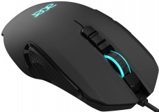 Мышь Acer OMW160 (USB, optical, 6400dpi, игровая, RGB подсветка, soft-touch, 1.8m, black)