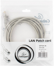 Кабель Patchcord литой 5E 2.0m (PP12-2M, grey) Cablexpert