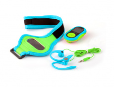 Плеер Flash Qumo Joggy (4GB, 1.5", MP3, WMA, AVI, JPEG, TXT, blue-green-pink)