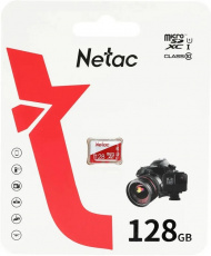 Карта памяти SDXCmicro Card 128Gb Netac P500 ECO (NT02P500ECO-128G-S, Class 10, UHS-I, без адаптера)