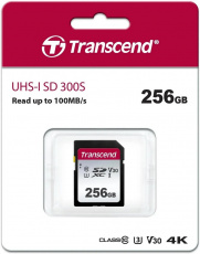 Карта памяти SDXC Card 256Gb Transcend (TS256GSDC300S, Class 10, UHS-I U3, 100MB/s)