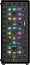 Корпус Ocypus Gamma C50 ARGB (без БП, mATX, USB3.0, 4x ARGB Fan, black)