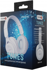 Наушники FUMIKO TUNES (FBH13-02, полноразмерные закрытые, беспроводные, Bluetooth 5.0, AUX, с микрофоном, до 10м., до 4 часов работы от батареи, microSD до 32Gb, FM, white)