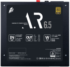 Блок питания 1STPLAYER 650W (PS-650AR, 80+ Gold, 120mm, 20+4+4+4+4+4pin, 2*PCI-E 6+2pin, 5*SATA, 3*HDD) RTL
