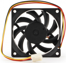 Вентилятор Gembird D7015SM-3 (70x70x15, sleeve, 4000rpm, 34dBa, 3pin, black) OEM