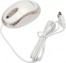 Мышь Гарнизон GM-100W (USB, optical, 1000dpi, 1.15m, white)