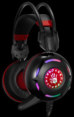 Наушники A4Tech Bloody G300 (полноразмерные закрытые, c микрофоном, игровые, 1.8m, подсветка, black-red)