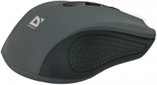 Мышь беспроводная Defender Accura MM-935 (optical, 1600dpi, 2xAAA, soft-touch, grey-black)