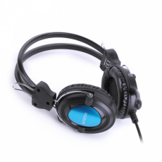 Наушники A4Tech HS-19-3 (накладные закрытые, c микрофоном, регулятор, 2m, black-blue)