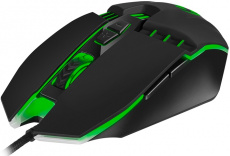 Мышь Sven RX-G810 (USB, optical, 4000dpi, игровая, настраиваемая подсветка, программируемая, soft-touch, 1.8m, black)