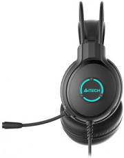 Наушники A4Tech Fstyler FH300U (полноразмерные закрытые, подключение по USB, с микрофоном, регулятор, подсветка, 2m, black)