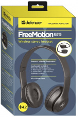 Гарнитура Defender FreeMotion B515 (накладная закрытая, беспроводная, Bluetooth 4.2, с микрофоном, до 6 часов работы от батареи, microSD, black)