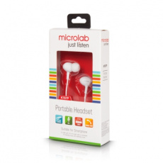 Наушники Microlab K767P (затычки, для мобильных устройств, с микрофоном, 1.2m, white)