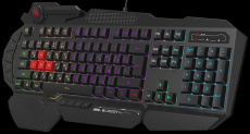 Клавиатура A4Tech Bloody B310N (USB, поддержка ПО Bloody KeyDominator (для создания макросов, профилей, полной настройки RGB подсветки), игровая, мультимедийная, Anti-Ghosting, 1.8m, black)