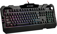 Клавиатура Defender Butcher GK-193DL (USB, RGB подсветка, игровая, влагоустойчивая, мультимедийная, промо-код "Crossout", black)