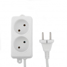 Сетевой удлинитель Гарнизон (EL-NL2-W-3, 2 розетки, 3 метра, 10A, white) OEM