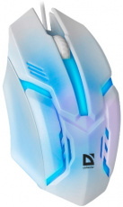 Мышь Defender Cyber MB-560L (USB, optical, 1200dpi, подсветка, white)