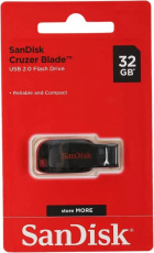 Флеш накопитель USB 2.0 32Gb SanDisk Cruzer Blade (SDCZ50-032G-B35, black-red)