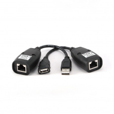 Кабель USB 2.0 Am - Af удлинительный (UAE-30M, активный, для передачи сигнала по витой паре, до 30m, black) Cablexpert