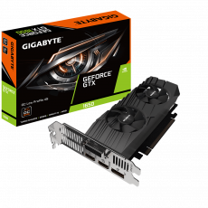 Видеокарта Gigabyte GF GTX1650 4Gb (GV-N1656OC-4GL, 128bit, GDDR6, 2xHDMI+DP+DVI-D) RTL