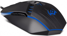 Мышь Sven RX-G810 (USB, optical, 4000dpi, игровая, настраиваемая подсветка, программируемая, soft-touch, 1.8m, black)