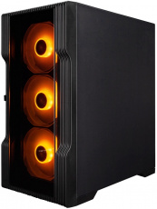 Корпус 1STPLAYER TRILOBITE T3-G (T3-G-BK-4F2) (без БП, mATX, USB3.0, 4x ARGB Fan, black)