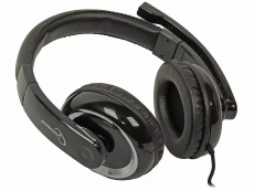 Наушники Gembird MHS-800 (полноразмерные закрытые, с микрофоном, 1.8m, black)