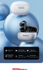 Гарнитура Lenovo Live Pods XT88 (затычки, беспроводная, Bluetooth 5.0, с микрофоном, до 4 часов работы от батареи, white)