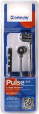 Наушники Defender Pulse 453 (затычки, для мобильных устройств, с микрофоном, 1.2m, black-grey)