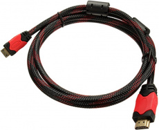 Кабель HDMI (m) - HDMI (m) 1.5m (FMA01-01, с позолоченными контактами, 2 ферритовых фильтра, нейлоновая оплётка, black-red) FUMIKO