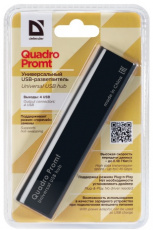 USB 2.0 HUB Defender Quadro Promt (4 порта, black)